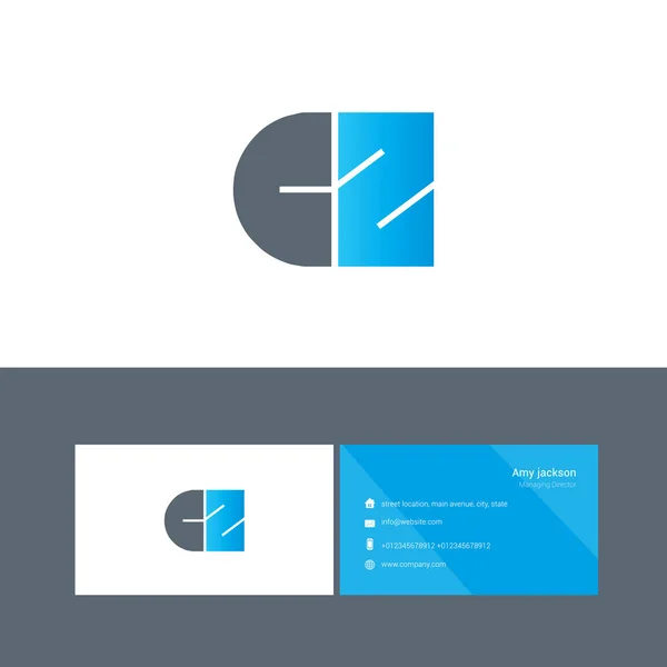 Logo de type gras avec lettres CZ — Image vectorielle
