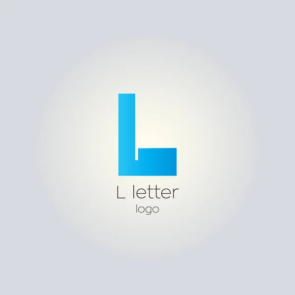 Bold type logo with letter L — Stock Vector