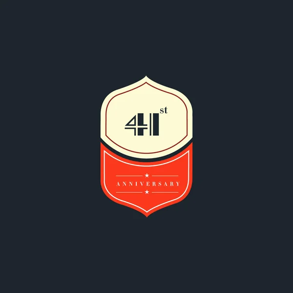 周年記念ロゴ デザイン — ストックベクタ