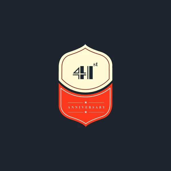 Projeto do logotipo aniversário —  Vetores de Stock