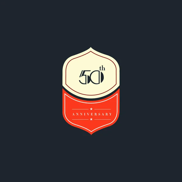 Projeto do logotipo aniversário — Vetor de Stock