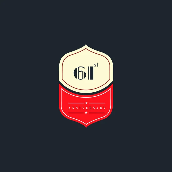 Projeto do logotipo aniversário — Vetor de Stock