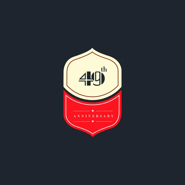 Юбилейный дизайн логотипа — стоковый вектор