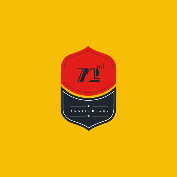 Design logo anniversario — Vettoriale Stock