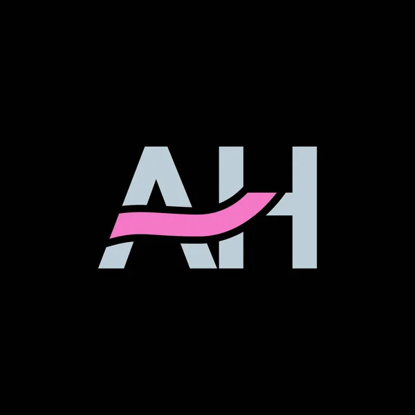 Συνδεδεμένοι λογότυπο με τα γράμματα Ah — Διανυσματικό Αρχείο
