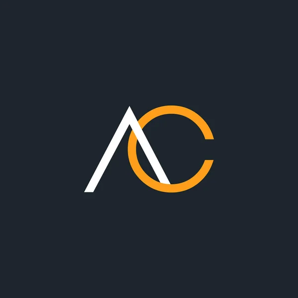 Anslutna logotyp med bokstäverna Ac — Stock vektor