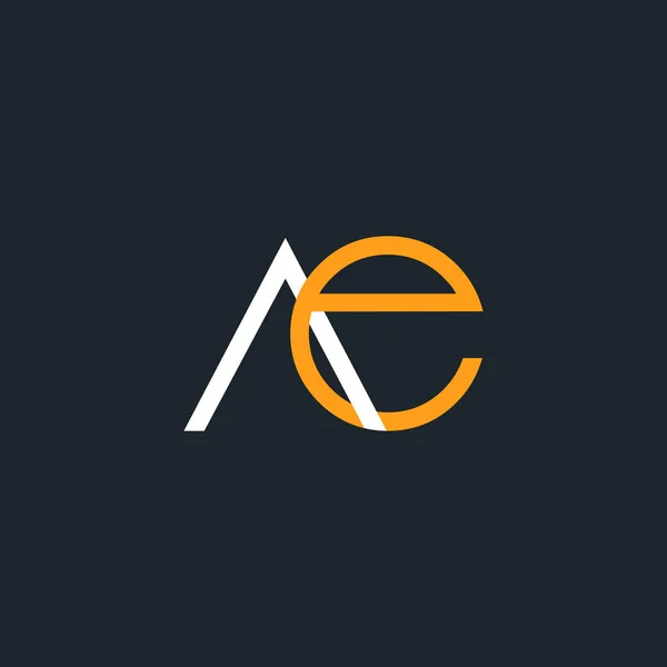 Csatlakoztatott logó betűk Ae — Stock Vector