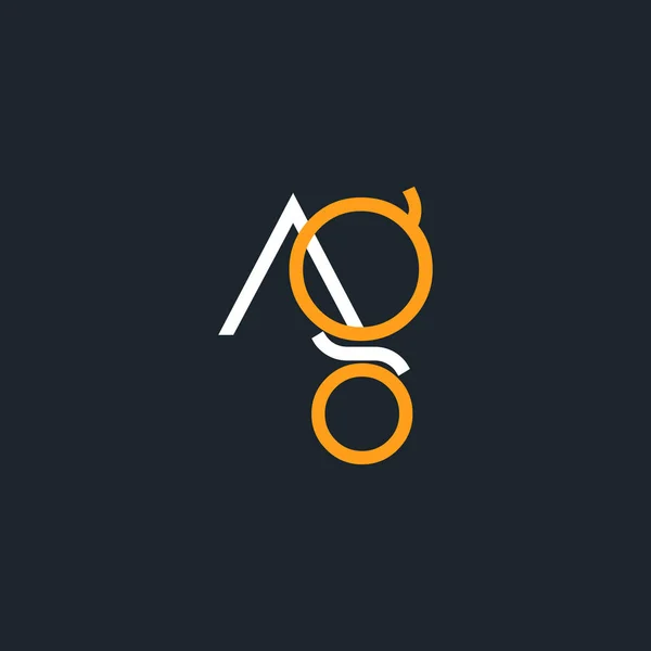 Verbonden logo met brieven Ag — Stockvector