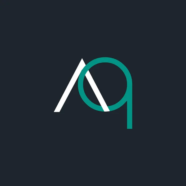 Verbonden logo met brieven Aq — Stockvector