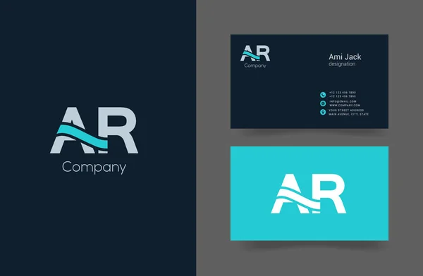 Logotipo tipo negrito com letras AR — Vetor de Stock