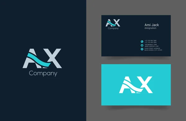 Pogrubioną czcionką logo z listów Ax — Wektor stockowy