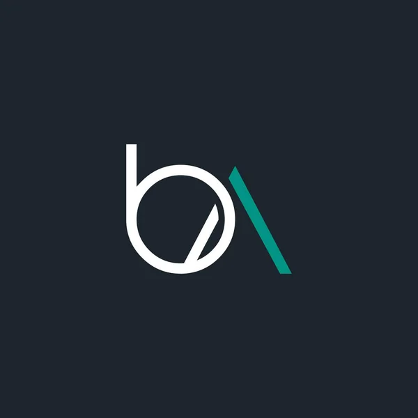 Logotipo conectado com letras BA — Vetor de Stock
