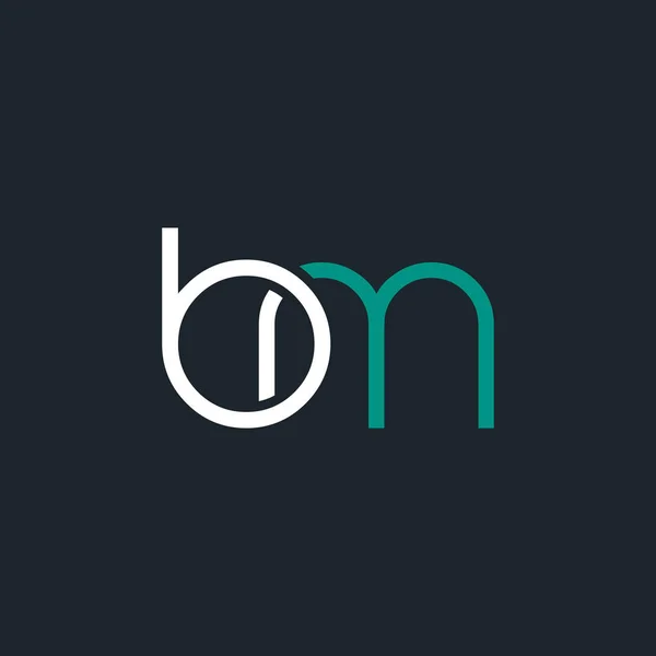 Logotipo conectado com letras BM — Vetor de Stock