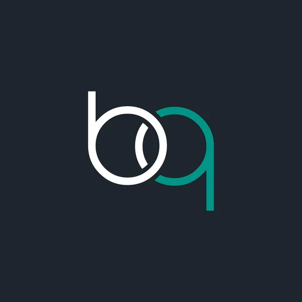 Logotipo conectado com letras BQ — Vetor de Stock