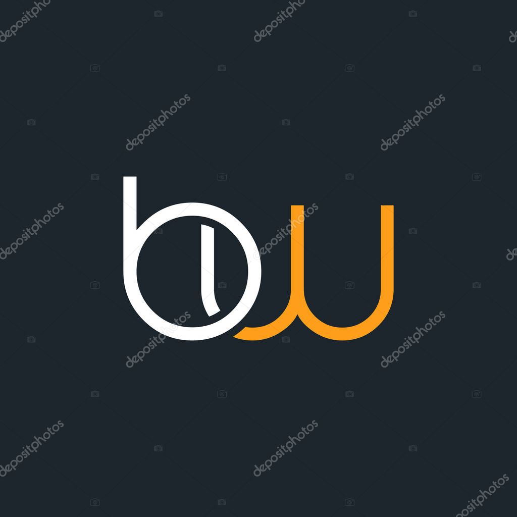 Connected logo with letters BW, corporate identity