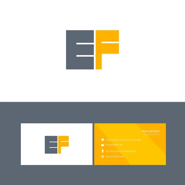 Жирная буква логотип Ef — стоковый вектор