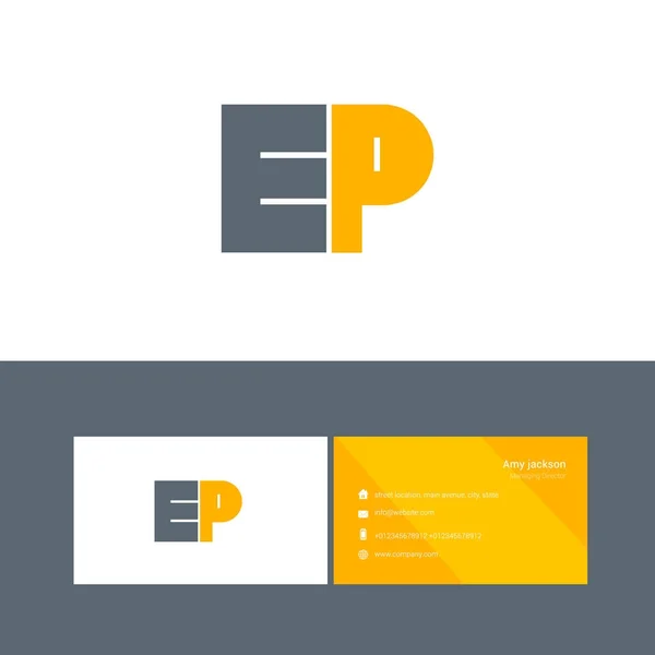 Logo lettre gras Ep — Image vectorielle