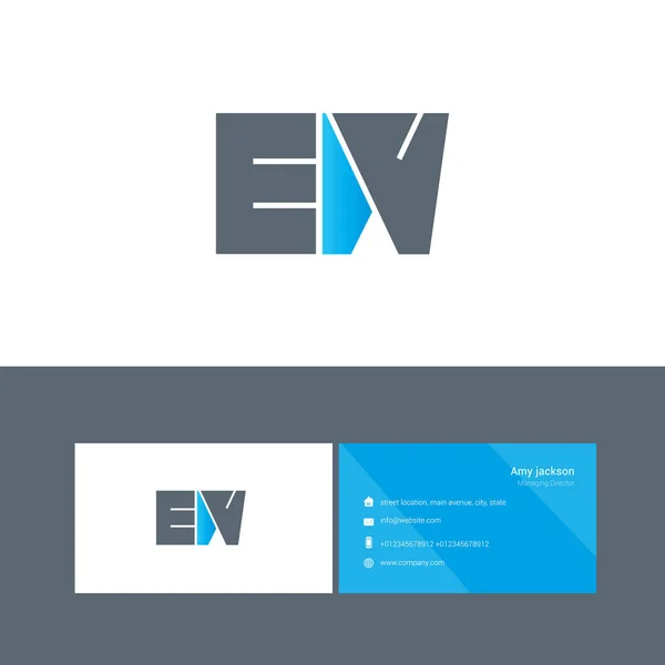 Logo lettre audacieuse Ew — Image vectorielle