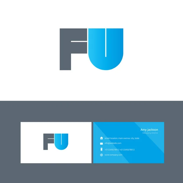 Logo lettre gras Fu — Image vectorielle