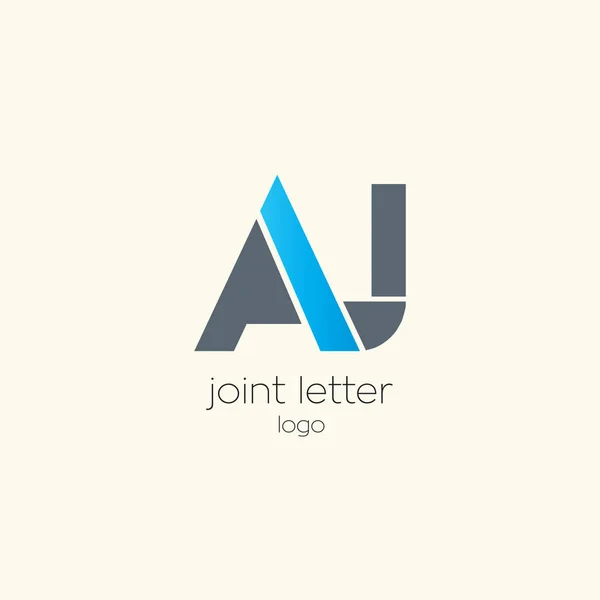 Bold letter logo AJ — Stock Vector