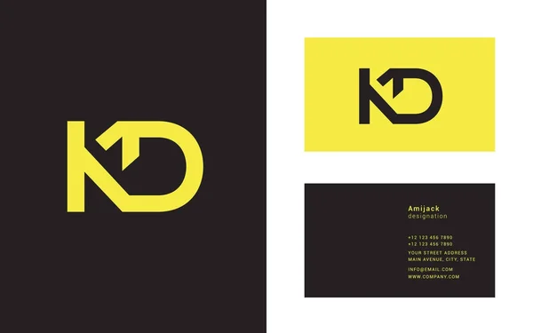 Icono del logotipo conjunto Kd — Vector de stock