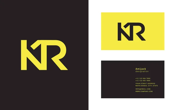 Ícone do logotipo conjunto Kr — Vetor de Stock