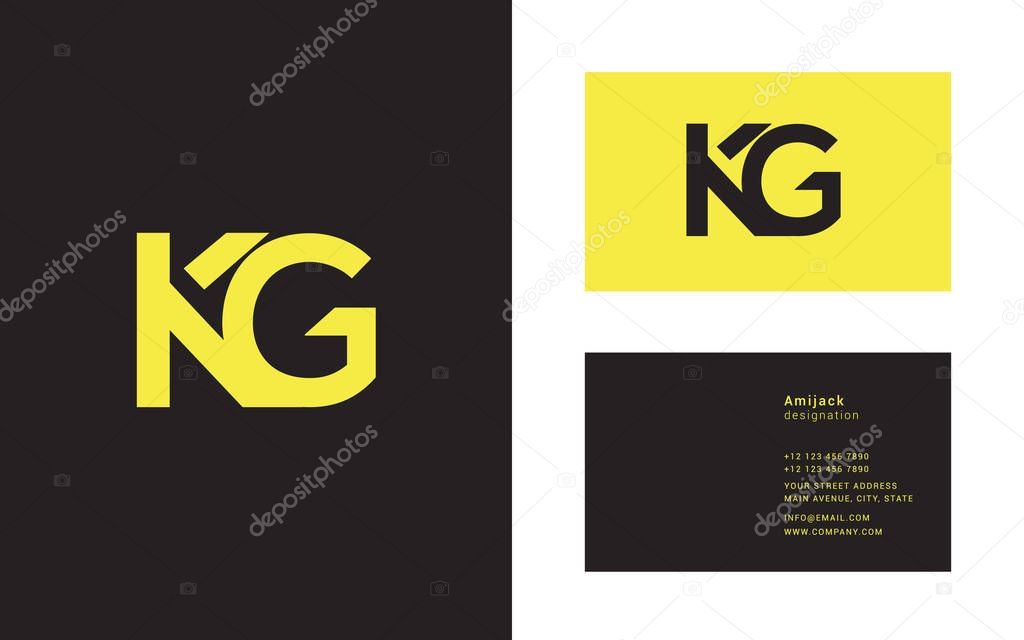 Joint logo icon Kg, vector design
