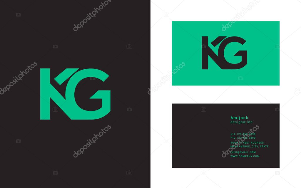 Joint logo icon Kg, vector design