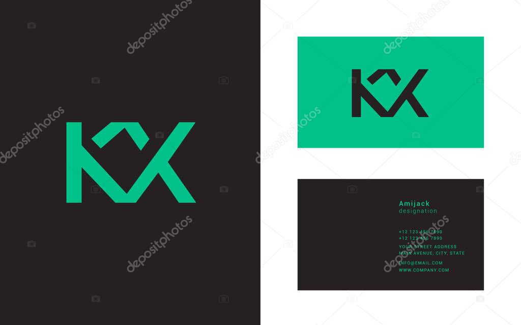 Joint logo icon Kx, vector design