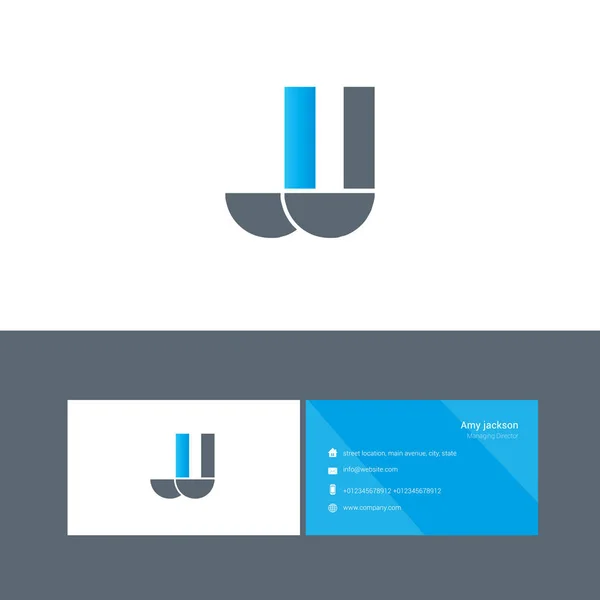 Bold letter logo Jj — Stock Vector