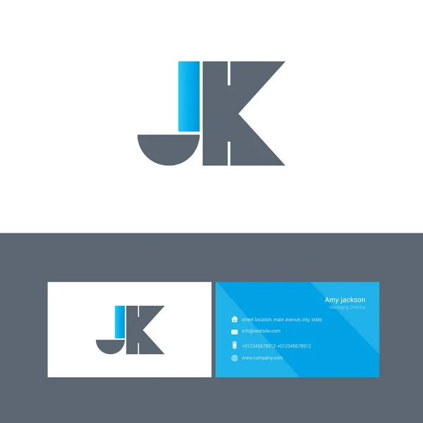 Letra em negrito logo Jk — Vetores de Stock © deepzdzyn 