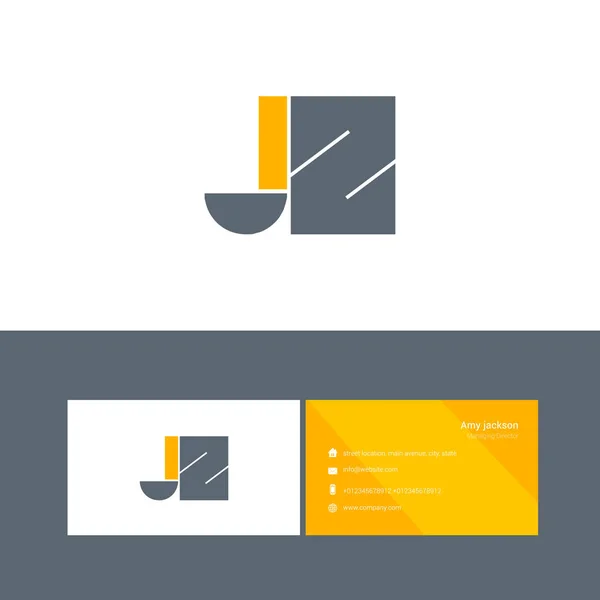 Logo letra negrita Jz — Vector de stock