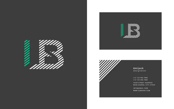 Logo de ligne colorée Lb — Image vectorielle
