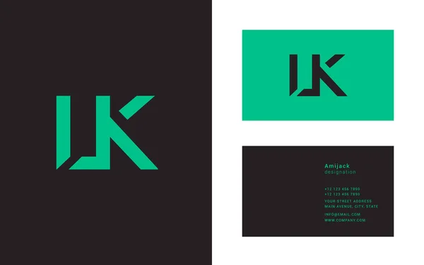 Icona logo comune Lk — Vettoriale Stock