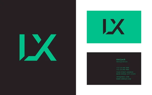 Icono del logotipo conjunto Lx — Vector de stock