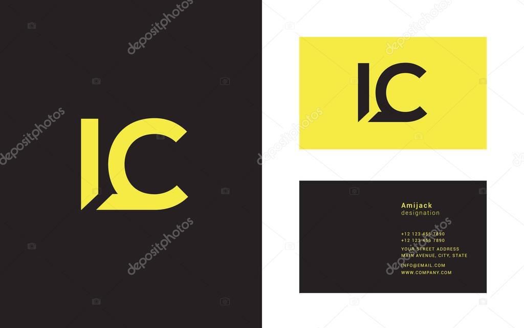 Joint logo icon Lc, vector design