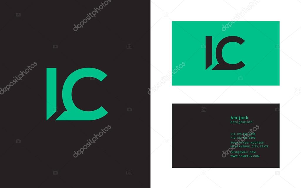 Joint logo icon Lc, vector design