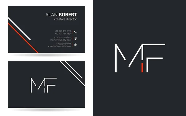 Logo course Mf — Image vectorielle