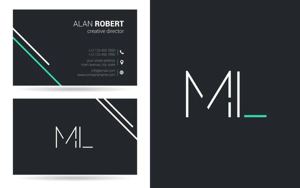 Logo course Ml — Image vectorielle