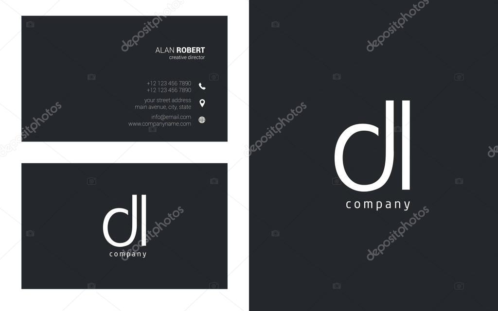 Joint logo icon Dl, vector illustration