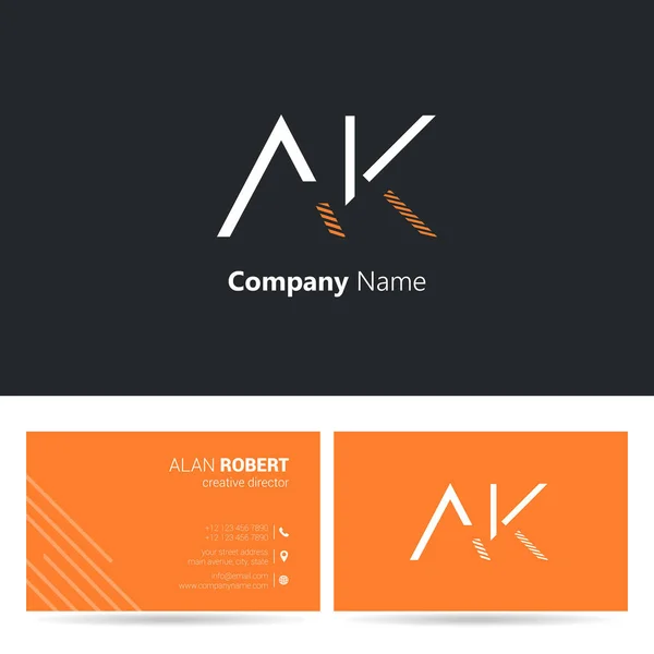 Diseño Del Logotipo Las Letras Fuente Estilo Trazo Plantilla Tarjeta — Vector de stock