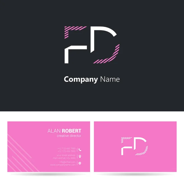 Σχεδιασμός Λογότυπου Του Γράμματα Εγκεφαλικό Στυλ Γραμματοσειράς Πρότυπο Επαγγελματικής Κάρτας — Διανυσματικό Αρχείο
