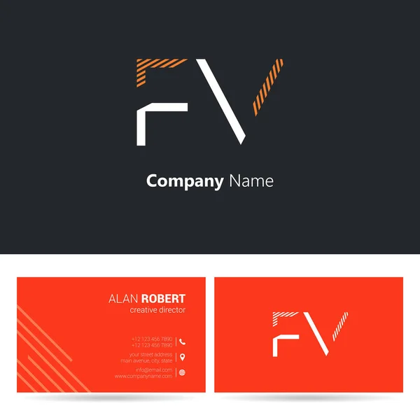 Diseño Del Logotipo Letras Fuente Estilo Carrera Plantilla Tarjeta Visita — Vector de stock