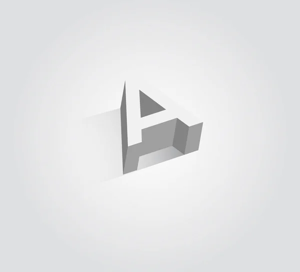 3D logo A — ストックベクタ