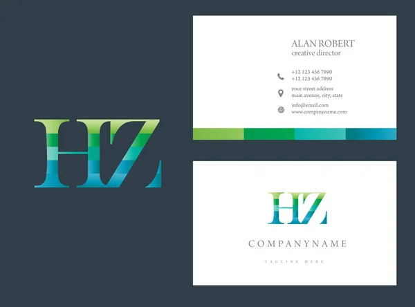 Hz buchstaben logo design — Stockvektor