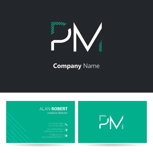Pm logo imágenes de stock de arte vectorial | Depositphotos