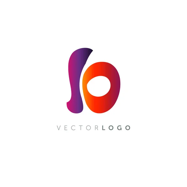 Design Logotipo Letra Multicolor Isolado Fundo Branco Vetor Ilustração —  Vetores de Stock