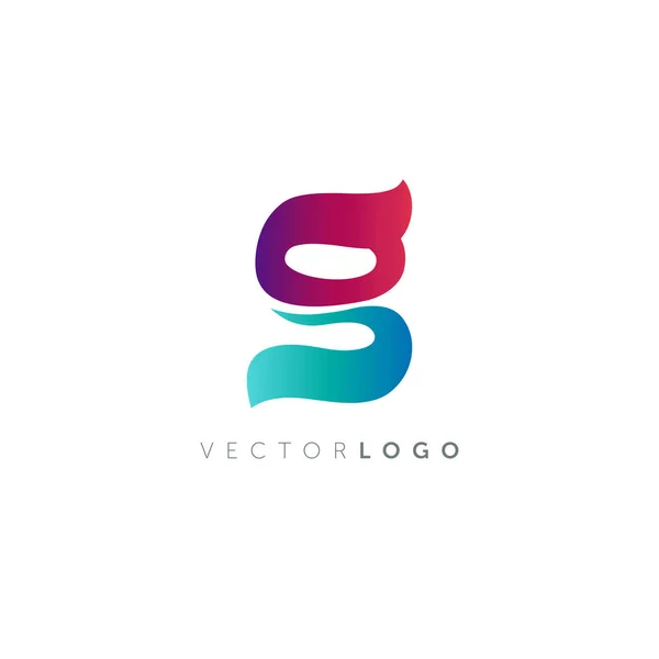 Design Logotipo Letra Multicolor Isolada Fundo Branco Vetor Ilustração — Vetor de Stock