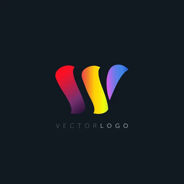 Design Logotipo Letra Multicolor Fundo Escuro Vetor Ilustração — Vetor de Stock