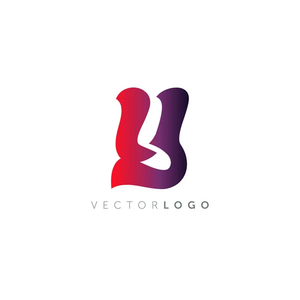 Design Logotipo Letra Multicolor Isolado Fundo Branco Vetor Ilustração — Vetor de Stock